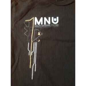 District 9 Movie Multi-National United Rock Me Black 100% Cotton T-Shirt L 40"